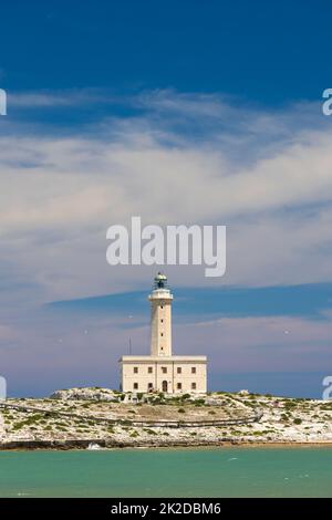 Lighthouse in Vieste, Apulia region, Italy Stock Photo