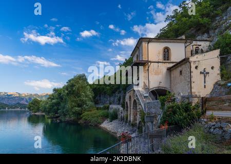 Church of Santa Maria Annunziata, Scanno, Province of L'Aquila, region of Abruzzo, Italy Stock Photo