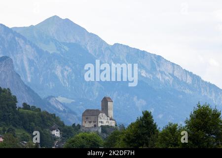Sargans Castle,  Canton of St. Gallen, Switzerland Stock Photo
