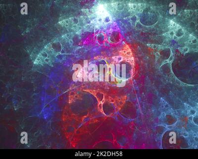 Abstract fractal art background. Computer generated fractal illustration art in multicolors Stock Photo