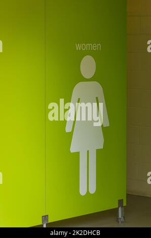 Restroom sign on a toilet door.Toilet sign. Restroom Concept. WC Toilet icons set. Women WC signs for restroom. Stock Photo