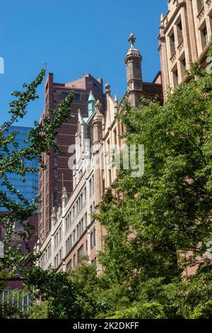 Tudor city is an historical residential neighborhood complex in New York City, USA  2022 Stock Photo