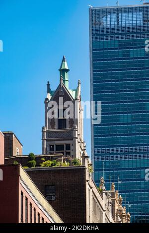 Tudor city is an historical residential neighborhood complex in New York City, USA  2022 Stock Photo