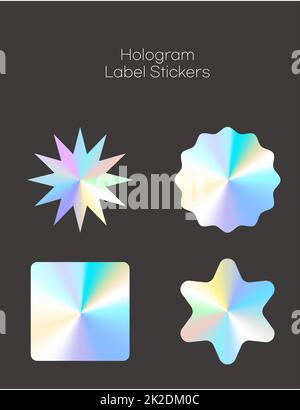 hologram label stickers vector illustration Stock Photo - Alamy