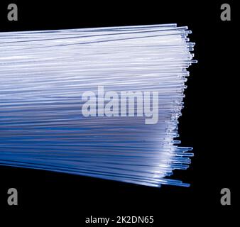 Optical fibers Stock Photo