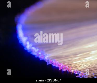 Optical fibers Stock Photo