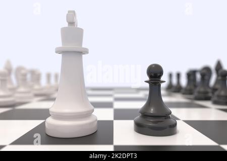 Two chess pieces Stock Photo