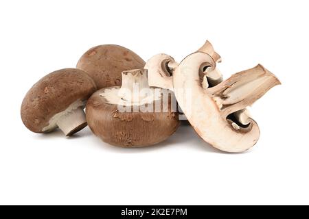 Fresh whole crimini (Baby Bella) mushrooms Stock Photo