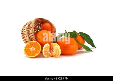 Tangerines, clementines or mandarin orange fruits Stock Photo
