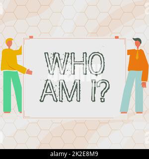 Conceptual display Who Am I, Word for Introduce Identify yourself ...