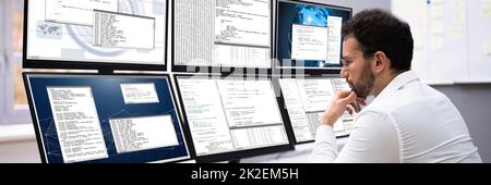 Software Developer Programming Stock Photo