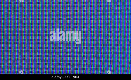 Close up view at a plasma tv while showing television activity. Stock Photo