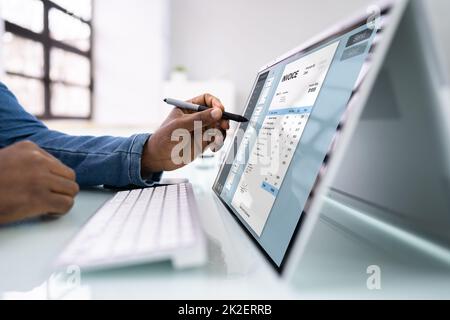 Business Invoice Tax Management Stock Photo