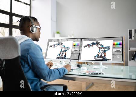 Graphic Web Designer Artist Stock Photo