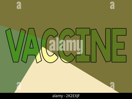 Text caption presenting Vaccine. Word for Vaccine Line Illustrated Backgrounds With Various Shapes And Colours. Stock Photo