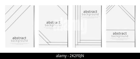 Set of 4 pcs abstract light backgrounds straight lines, templates for advertising, business cards, textures - Vector Stock Photo