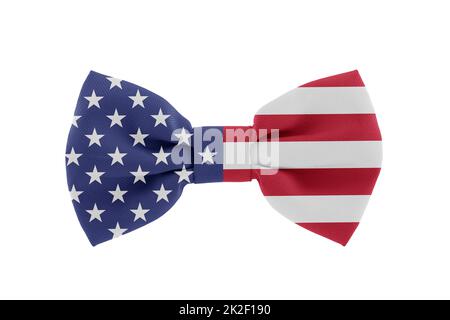 American bow tie isolated on white background with clipping path Stock Photo