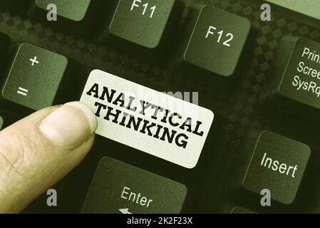 Inspiration showing sign Analytical Thinking. Business concept component of visual pondering to solve problems quickly Filling Up Online Registration Forms, Gathering And Editing Internet Data Stock Photo