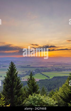 Broumov basin, Eastern Bohemia, Czech Republic Stock Photo