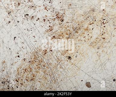 Grunge stains and scratches on white Stock Photo
