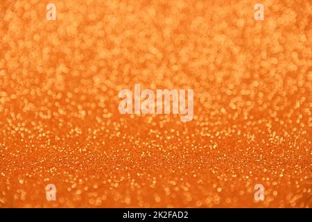 Abstract background of orange bokeh lights Stock Photo