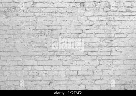 Grunge white painted brick wall background Stock Photo