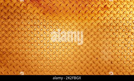 Gold diamond plate Stock Photo