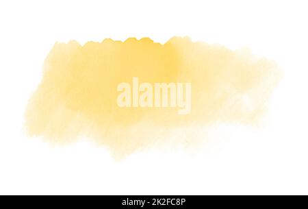 Orange yellow watercolor element or handmade background Stock Photo