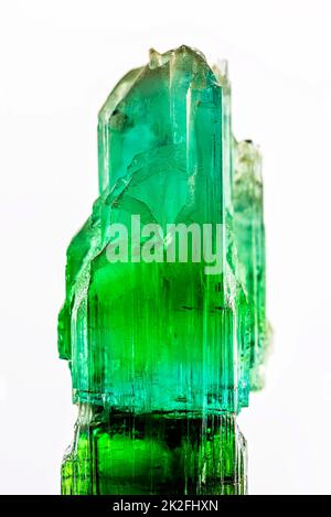 Brazilian crude green tourmaline crystal Stock Photo