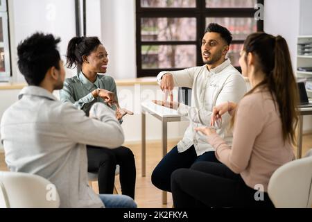 Sign Language Learning Stock Photo