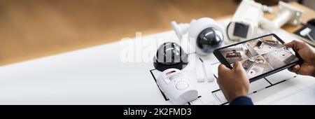 CCTV Security System Alarm Home Equipment Stock Photo