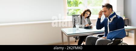 Worker Injury And Disability Compensation Stock Photo