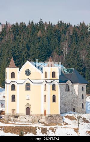 church of Virgin Mary Assumption in Neratov, Czech Republic Stock Photo