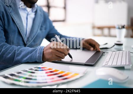 Graphic Web Designer Stock Photo