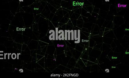 Error text against network  background Stock Photo