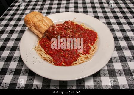 Spaghetti and Meatballs Stock Photo