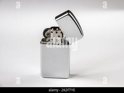 Old vintage lighter isolated on a white background Stock Photo
