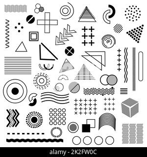 Big set of different abstract elements - Vector Stock Photo