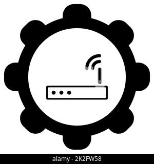 Router and wheel Stock Photo