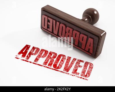 Approved stamp Stock Photo