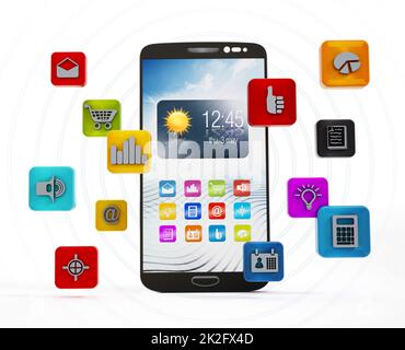 Smartphone applications Stock Photo
