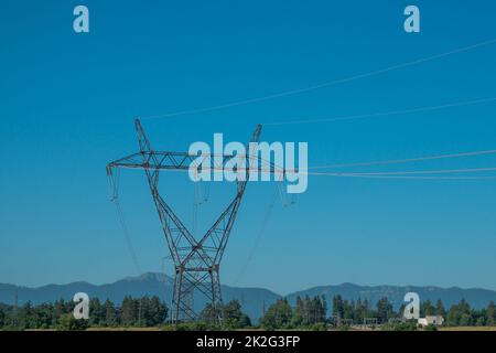 High voltage pole Stock Photo