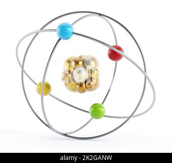 Model of a generic atom Stock Photo