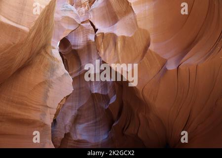 In the Secret Antelope Canyon, Arizona Stock Photo