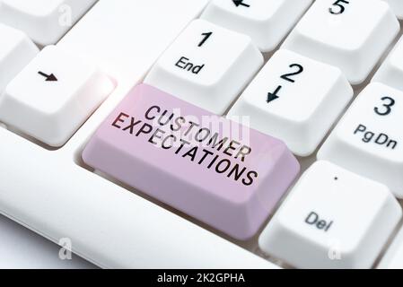 Conceptual display Customer Expectations. Business approach Benefits a Client Expect Surpass the needs and wants Stock Photo