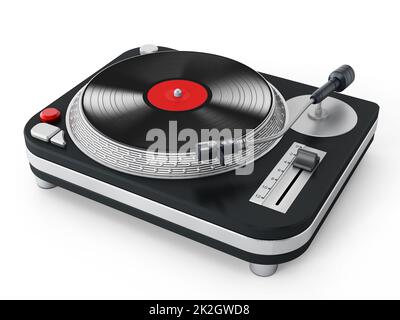 Isolated turntable Stock Photo