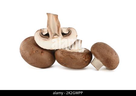 Fresh whole crimini (Baby Bella) mushrooms Stock Photo