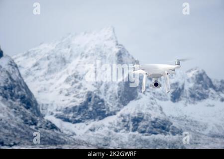 Drone with digital camera Stock Photo