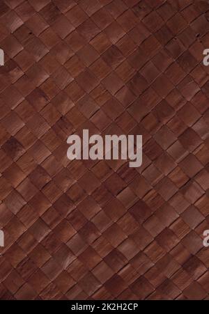 Brown braided reed texture background Stock Photo