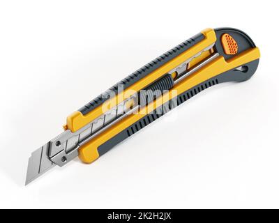Yellow box cutter Stock Photo